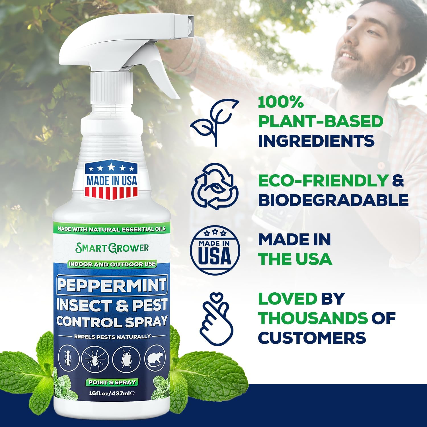 peppermint oil for garden spray Smart Grower Peppermint Oil Spray