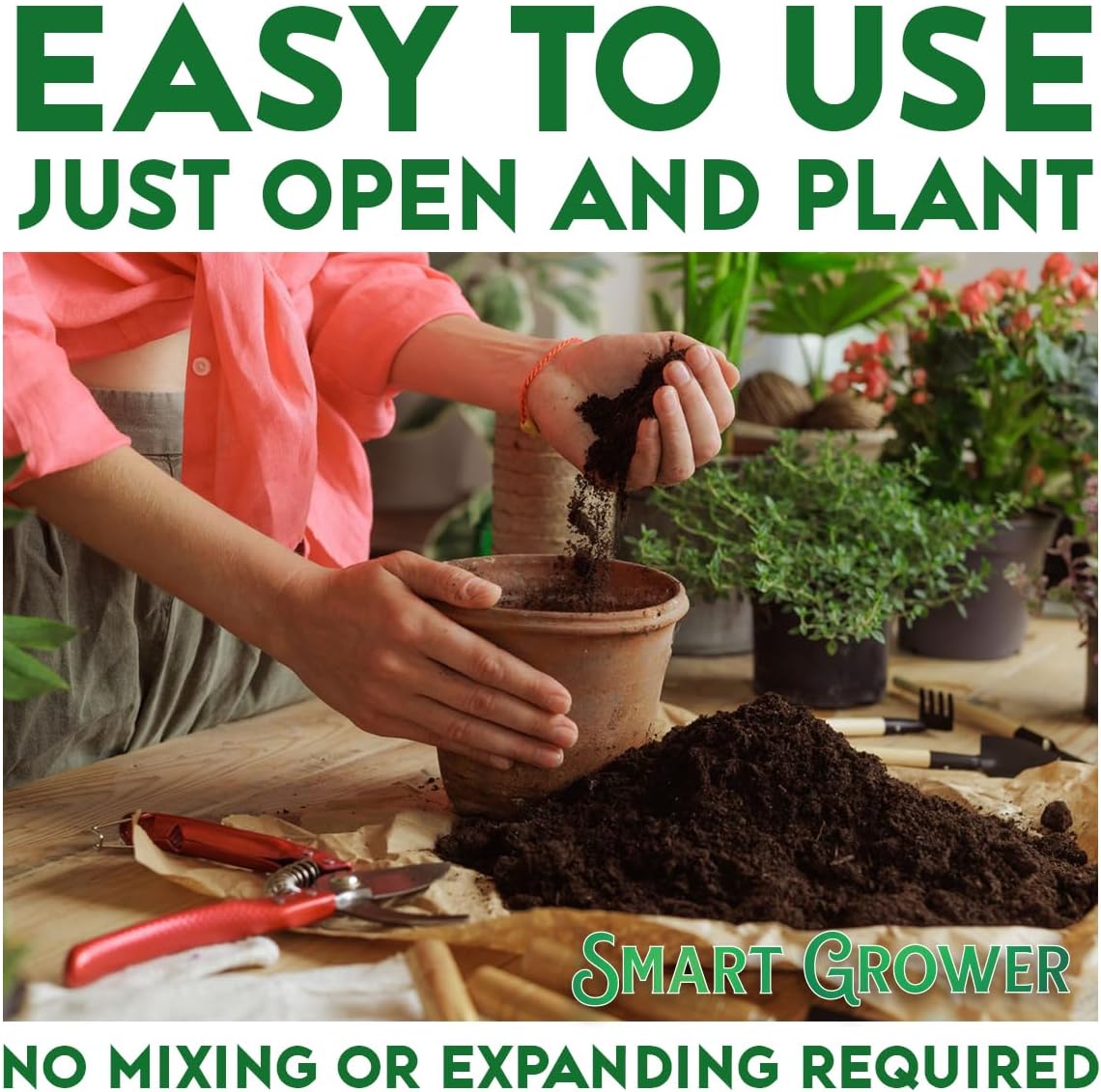 smart pot soil mix Smart Grower Organic Potting Soil for Indoor Plants