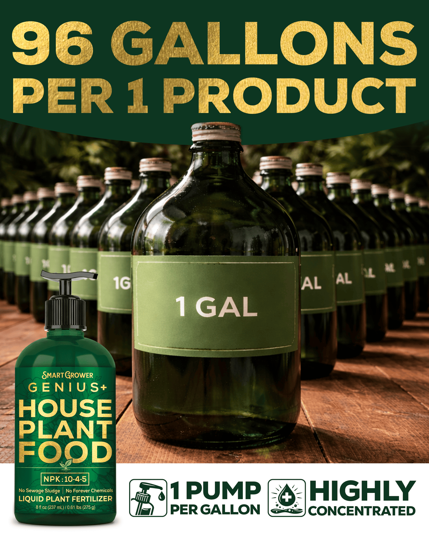 Smart Grower Genius+ Liquid Houseplant Food