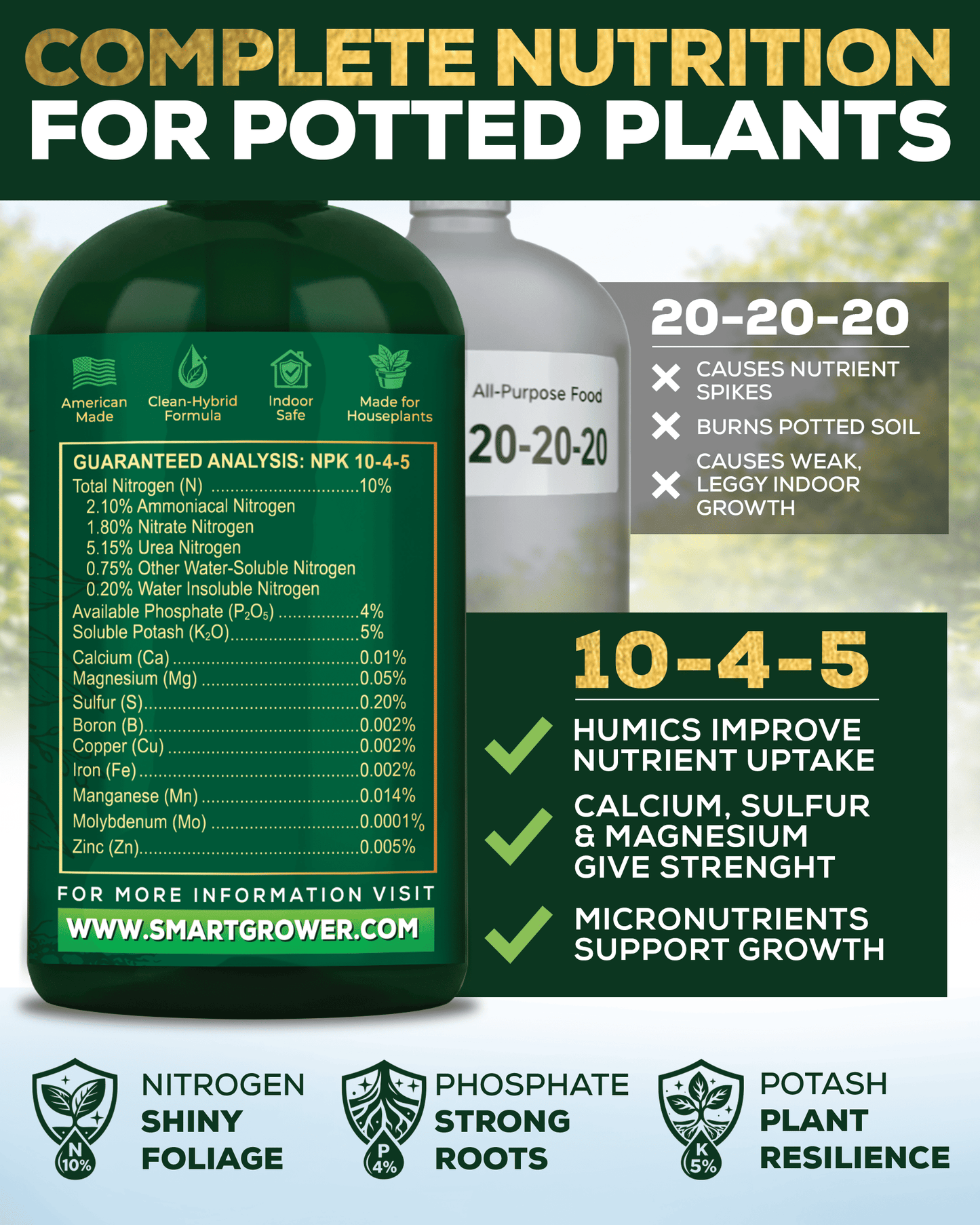 Smart Grower Genius+ Liquid Houseplant Food