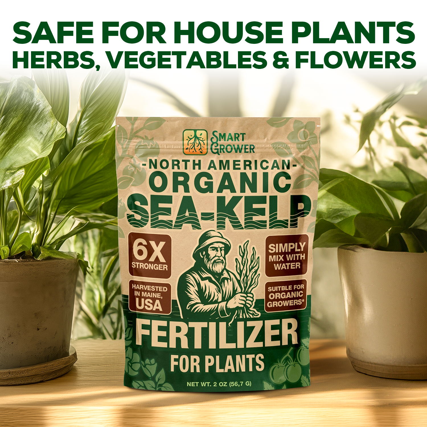 Smart Grower Organic North American Sea-Kelp fertilizer - 2oz