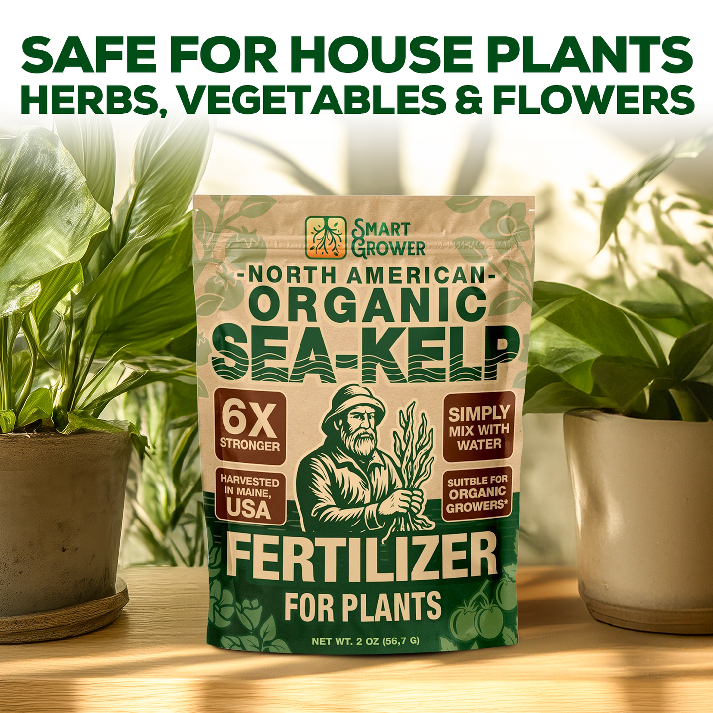 Smart Grower Organic North American Sea-Kelp fertilizer - 2oz