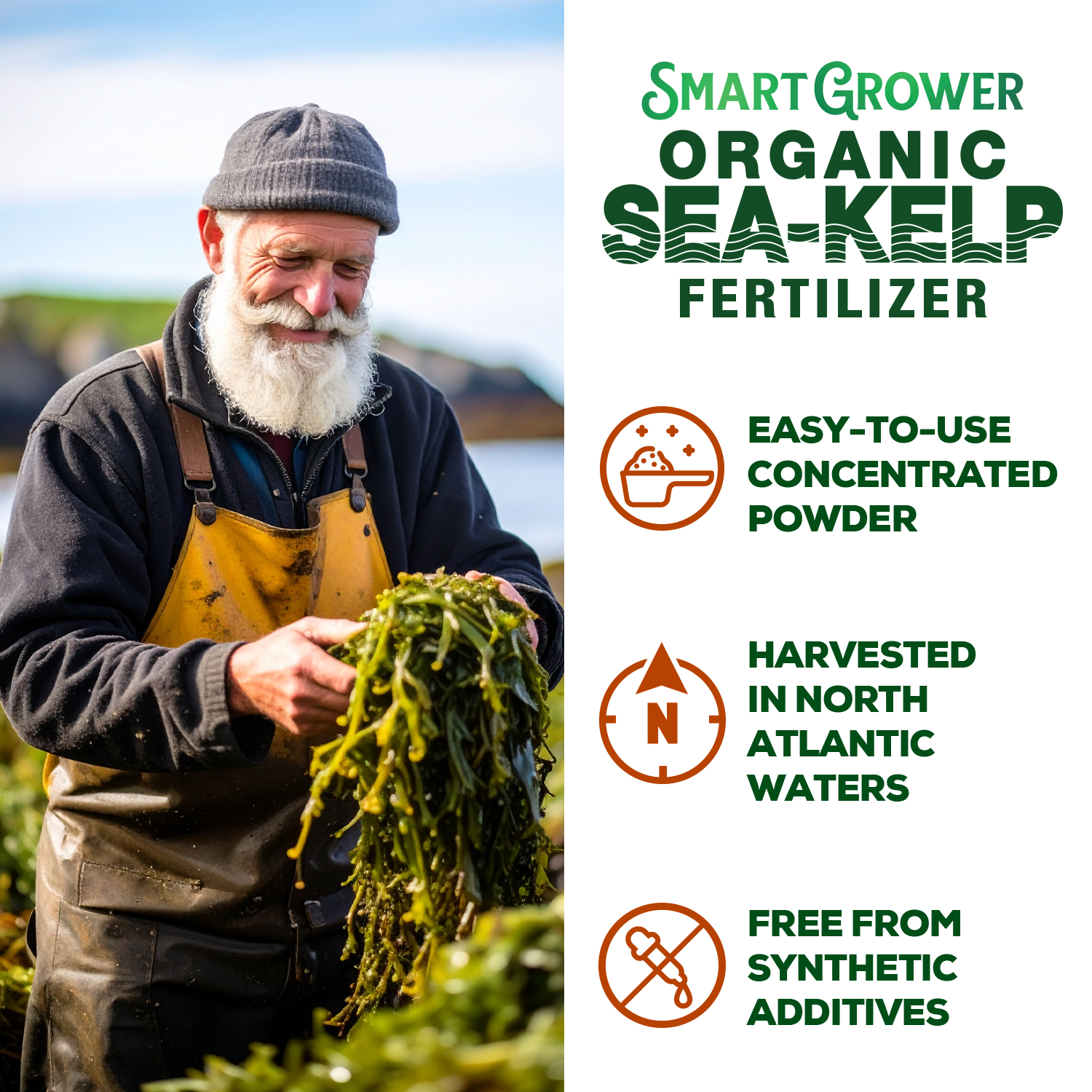 Smart Grower Organic North American Sea-Kelp fertilizer - 2oz