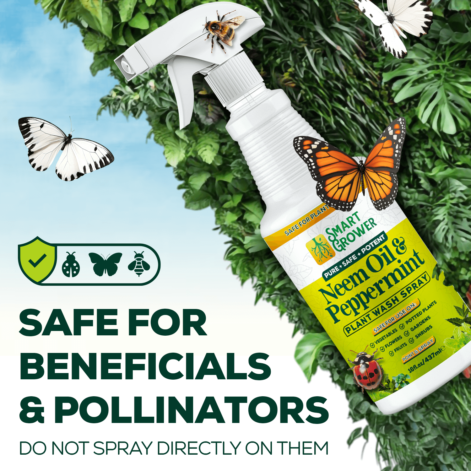 Smart Grower Neem Plant Wash Spray with Peppermint