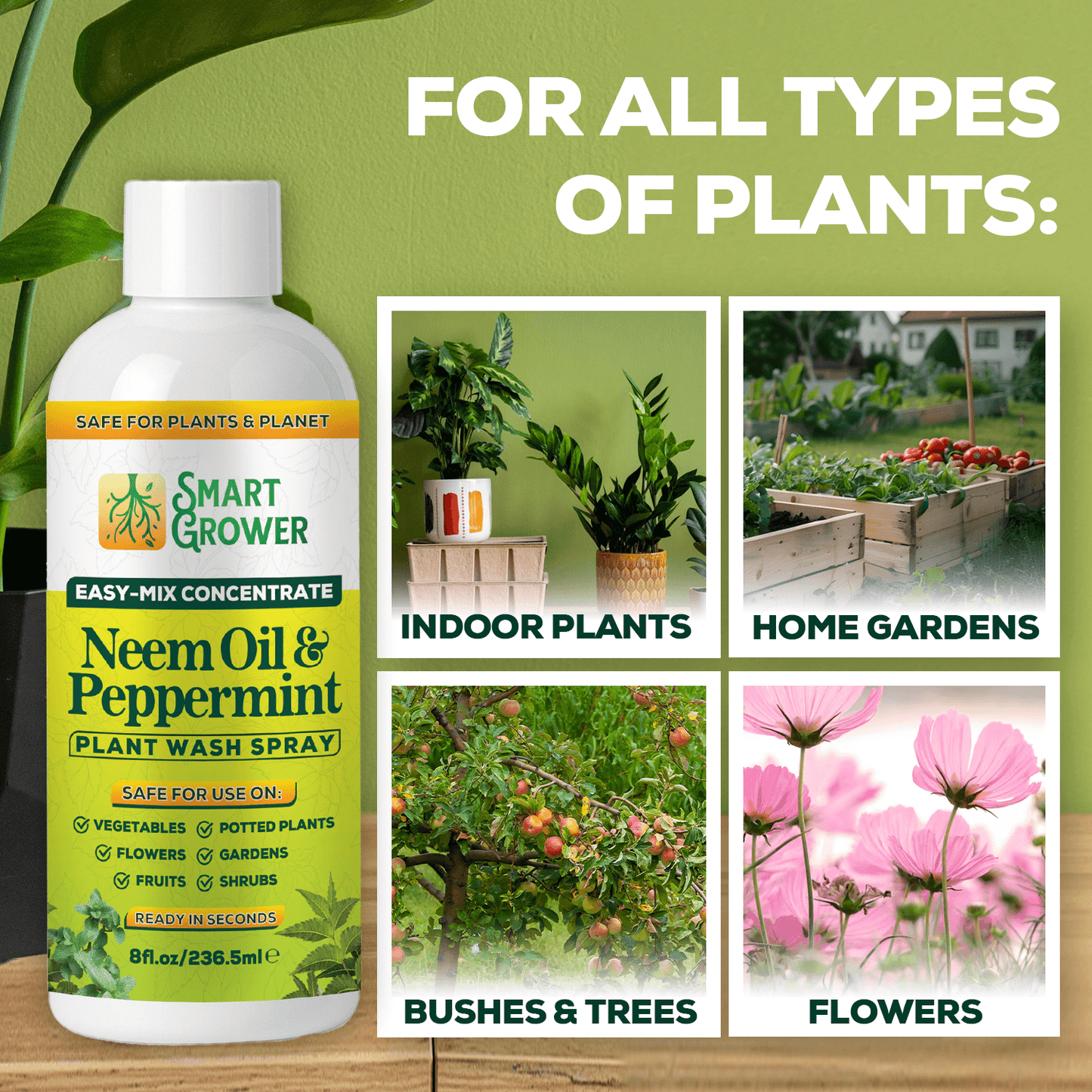 Smart Grower Neem & Peppermint Plant Wash Concentrate